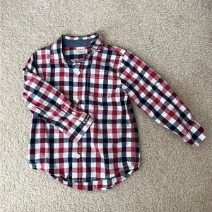 Gymboree Plaid Holiday Button Up Shirt 3T